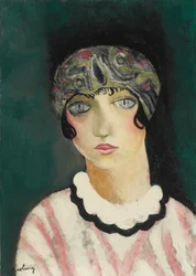 Portrett av Kiki de Montparnasse (olje på lerret)
