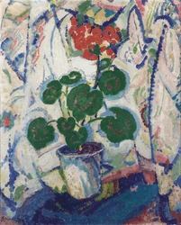 Blomsterstilleben, ca. 1914-16 (olje om bord)