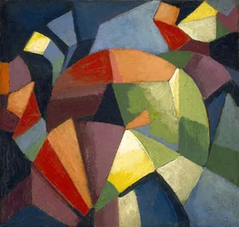 Synkromi, ca. 1914 (olje på komposisjonspapp)