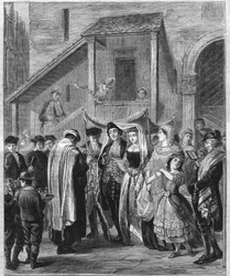 Jewish wedding in Germany in 1869.