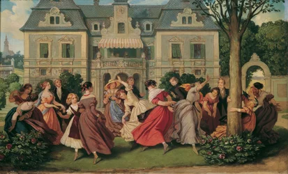 Et spill, ca. 1860 (olje på panel)