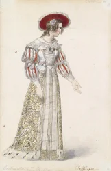 Moritz Michael Daffinger-figur i middelalderdrakt
