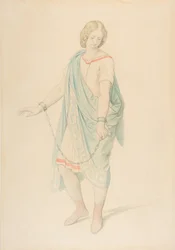 Sopranen Karoline Hetzenecker i rollen som Sesto i La Clemenza di Tito ..., ca. 1848.
