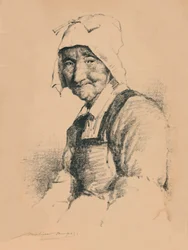 Portrett av en gammel kvinne, c1890, 1894