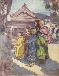 'Watching the Play', c1887, 1901