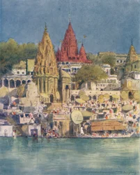 En elvefestival på Benares, 1905