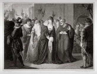 Lady Jane Gray ble ført til hennes henrettelse ved Tower of London, 1554 1797