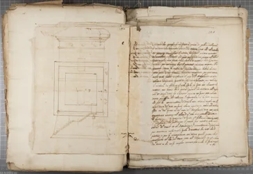 Portefølje med tegninger av Mutio Oddi fra Urbino og andre, s. 120, ca. 1635-40 (penn og blekk på papir i innbundet volum)