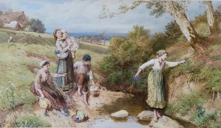 Samle primulaer og vårblomster