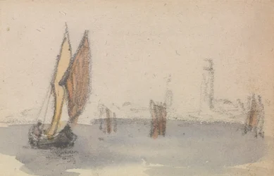 En av en gruppe på tre studier på den venetianske logoen