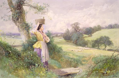The Milkmaid, 1860 (wc på papir)