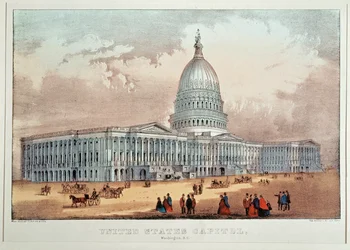 Capitol i Washington (farget trykk)