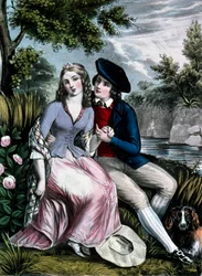den skotske poeten Robert Burns forfører sin høylandsboende Mary Campbell