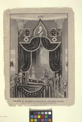 Kroppen til martyrpresidenten, Abraham Lincoln (litografi)