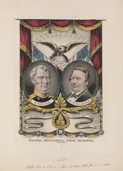 Stort nasjonalt Whig-banner, ca. 1848