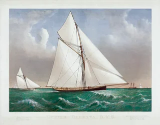 The Cutter Genesta av Currier & Ives