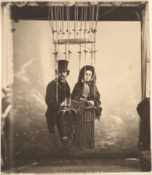 [Nadar med sin kone Ernestine i en ballong]