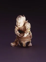 Netsuke, og dag c Chin g Akarako, ca. 1830 (Evory)