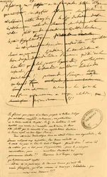 Grovt utkast til tekst for inkludering i Le Moniteur Universel, 16. april 1801, 1921.