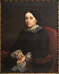 Portrett av en gentlewoman (olje på lerret)