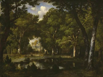 Dam i skogen, 1862.