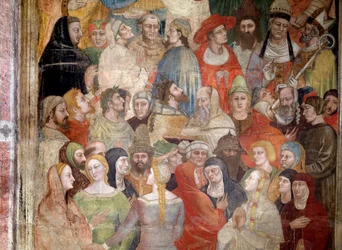 De utvalgte (fra Dantes guddommelige komedie) - Fresco