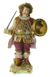 Engelsk porselensfigur fra 1700-tallet av skuespilleren David Garrick