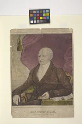 John Quincy Adams (håndfarget litografi)