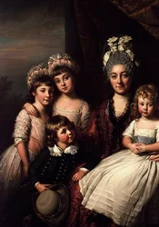 Lady Cooper med familien hennes