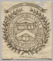 Bokskilt: Seal of Harvard College