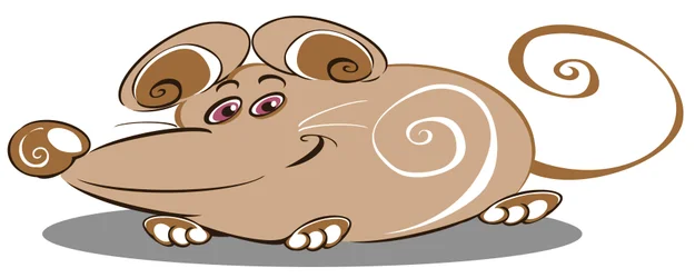 Curly Brown Mouse - tegneserie