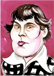 Galina Ustvolskaya - fargekarikatur
