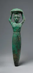 Grunnfigur av kong Shulgi av Ur, som bærer en kurv, ca. 2094–2047 f.Kr. (kobber)