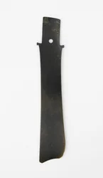 Gaffelmeisel (zhang), Qijia-kultur, ca. 2500-2000 f.Kr. (jade (nefritt))