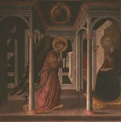 Bebudelsen (tempera på panel)
