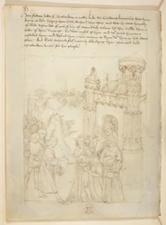 Bomull Julius E. IV, art. 6, 'Beauchamp Pageants', ca. 1483 (blekk på vellum)