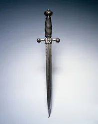 Dolk, ca. 1620-50 (stål med wiregrep)