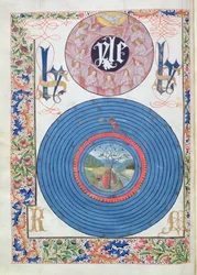 Ms 324 f.13 v. Holy Dove & Matter, fra Metamorphoses av Ovid, 1479