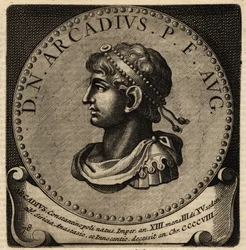 Portrett av den romerske keiseren Arcadius.