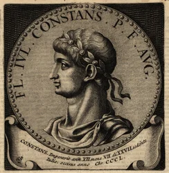 Portrett av den romerske keiseren Constans I.