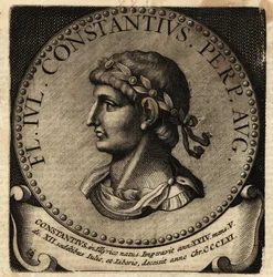 Portrett av den romerske keiseren Constantius II.