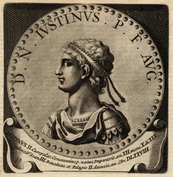 Portrett av den romerske keiseren Justin II.