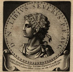 Portrett av den romerske keiseren Libius Severus.