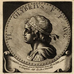 Portrett av den romerske keiseren Olybrius.