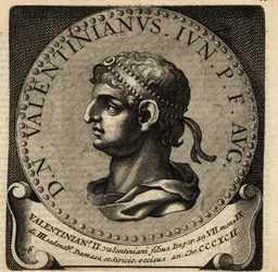 Portrett av den romerske keiseren Valentinian II.