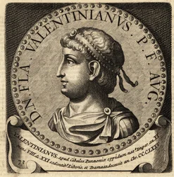 Portrett av den romerske keiseren Valentinian I.