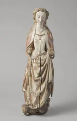 Saint Catherine of Alexandria av Meester van Koudewater, ca. 1470 (valnøtt)