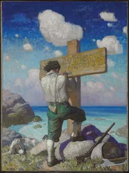 "- og gjorde det til et stort kors, jeg satte det opp på kysten der jeg først..."