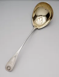 Suppeøse, ca. 1860 (myntsølv og forgylt)