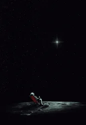 Astronauten som betrakter stjernene